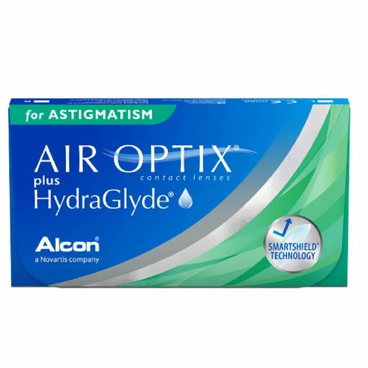 Picture of Air Optix Plus HydraGlyde Astigmatism / Myopia-Hyperopia 3 Monthly Toric Lenses Alcon
