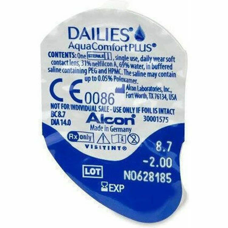 Picture of Alcon DAILIES AquaComfort Plus Daily Lenses 30 Pack